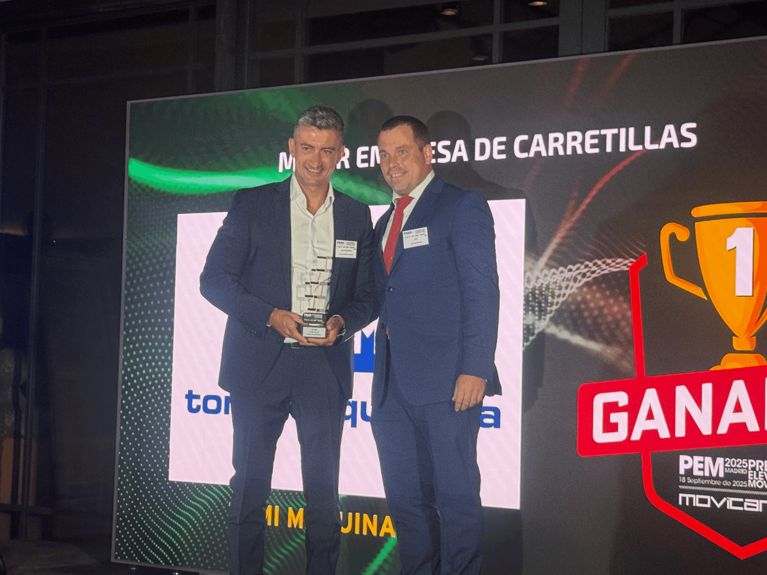 TOMI MAQUINARIA, PREMIO MOVICARGA A MEJOR EMPRESA DE CARRETILLAS 2025